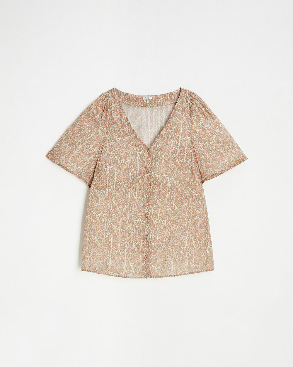 Short sleeve blouse Flower print  Natalys
