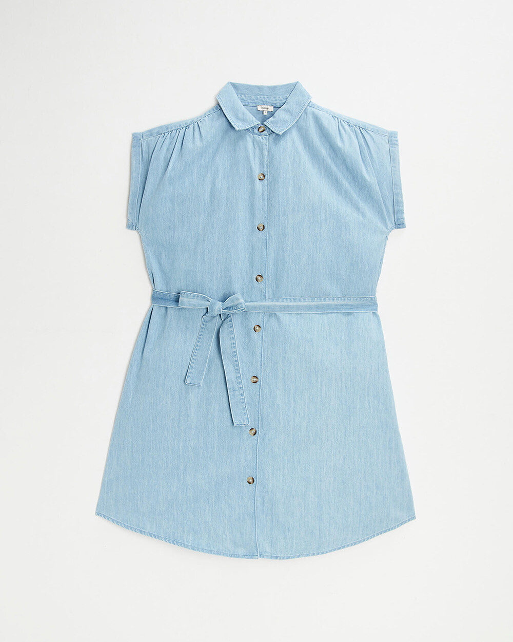 Denim maternity dress Light blue color Natalys