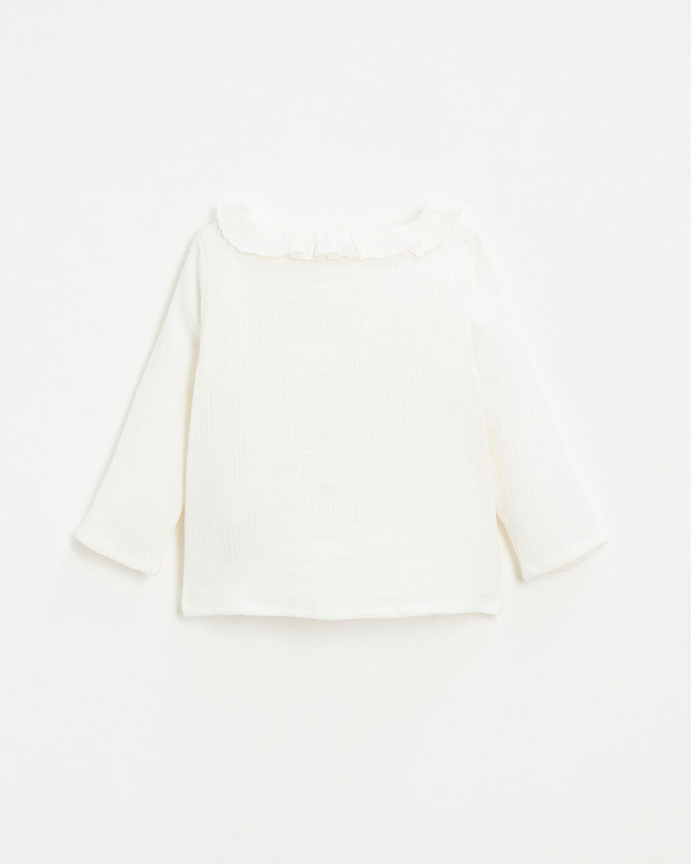 Baby blouse in organic cotton gauze White color Natalys