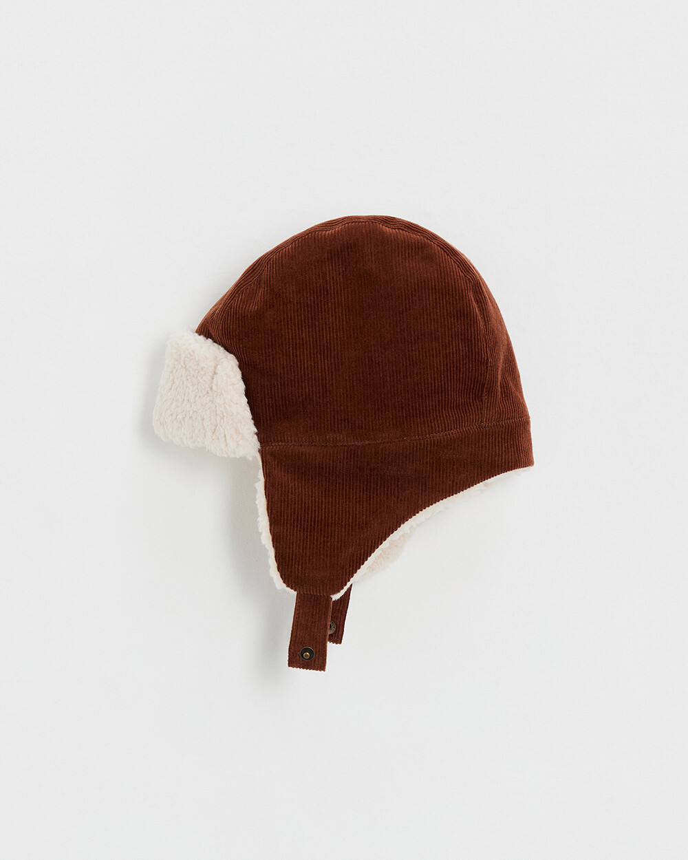 Corduroy chapka Brick color  Natalys