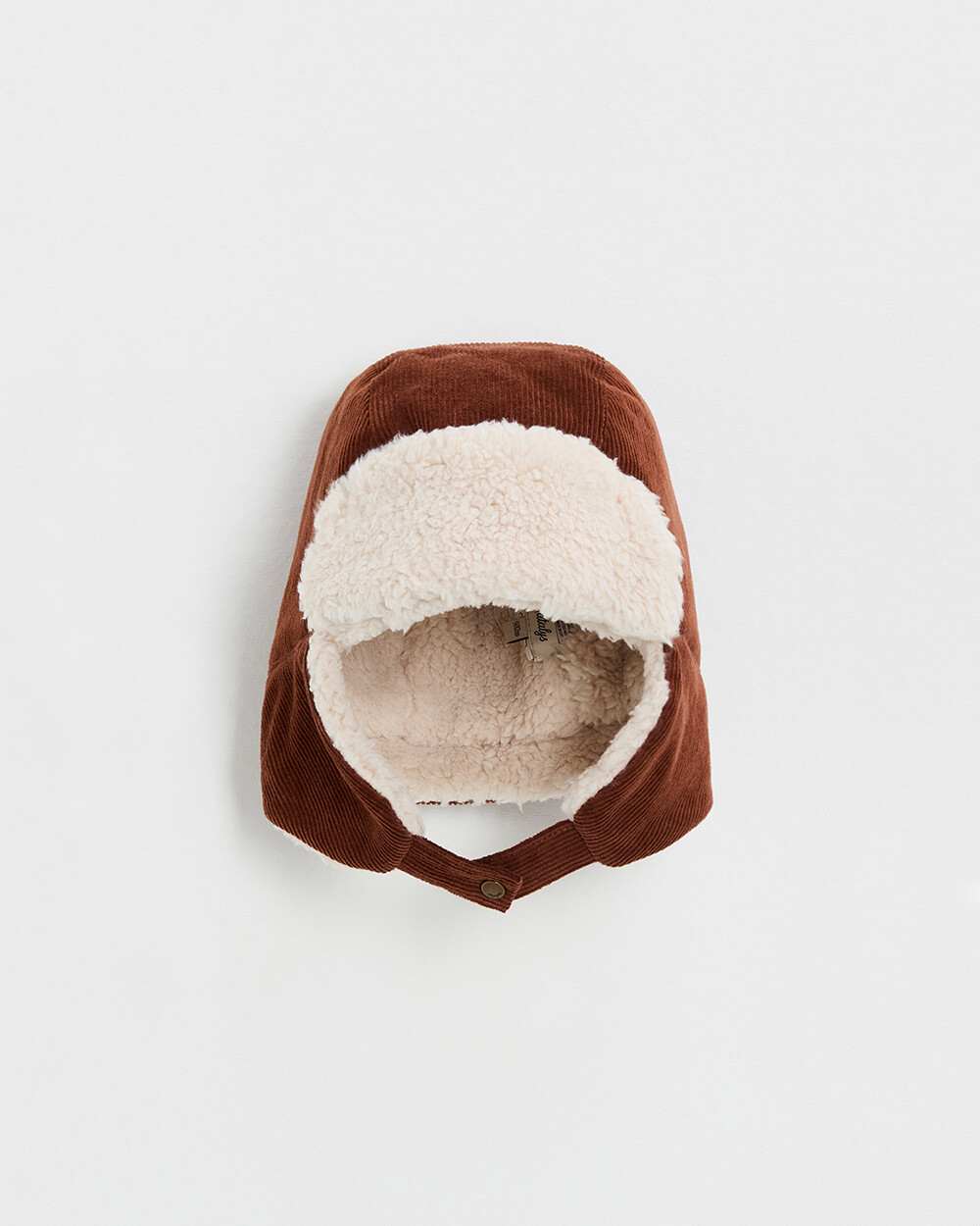 Corduroy chapka Brick color  Natalys