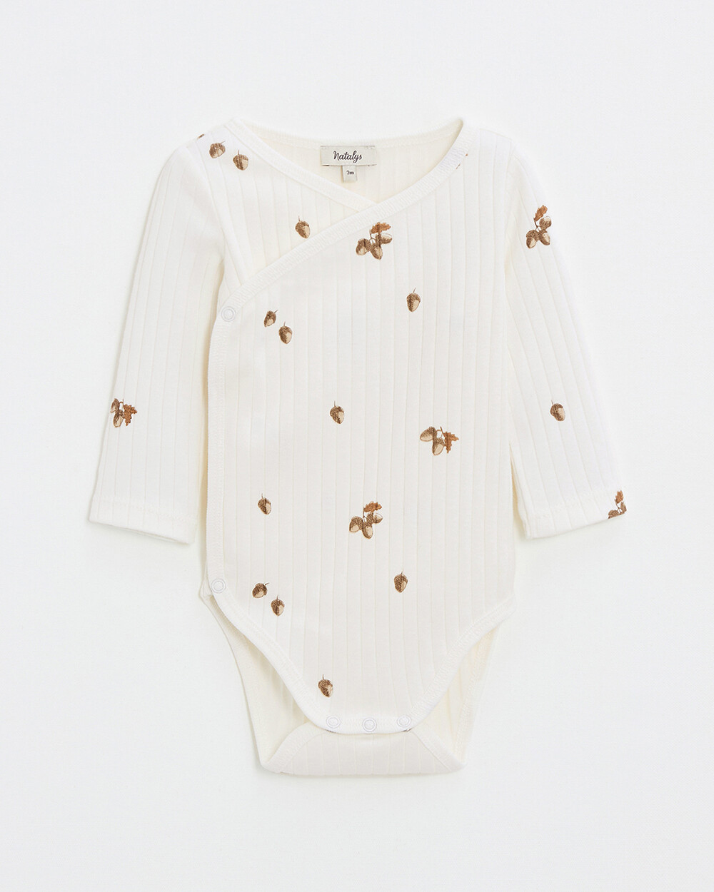 Long-sleeved crossover bodysuit Autumn print  Natalys