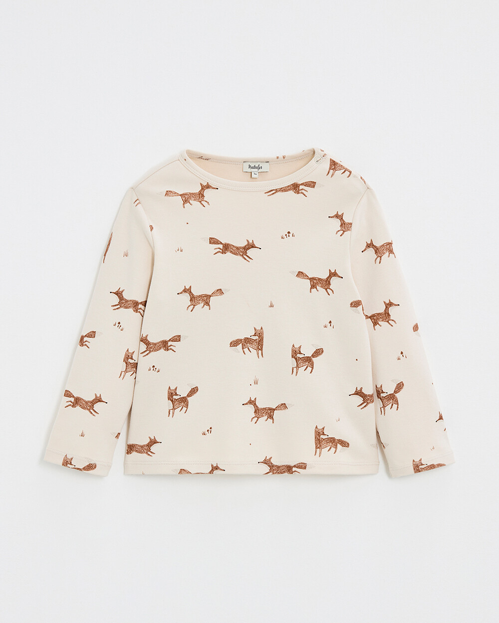 Printed long-sleeved t-shirt Fox print Natalys