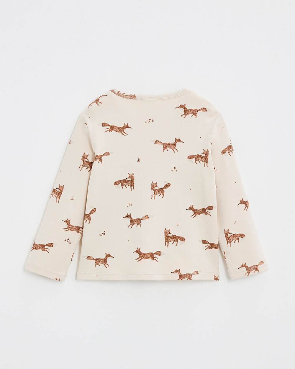 Printed long-sleeved t-shirt Fox print Natalys