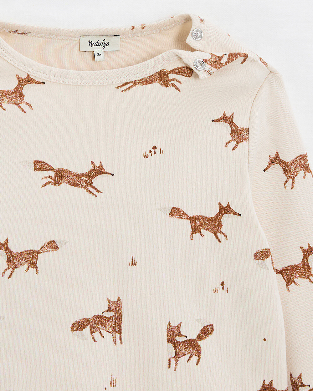 Printed long-sleeved t-shirt Fox print Natalys