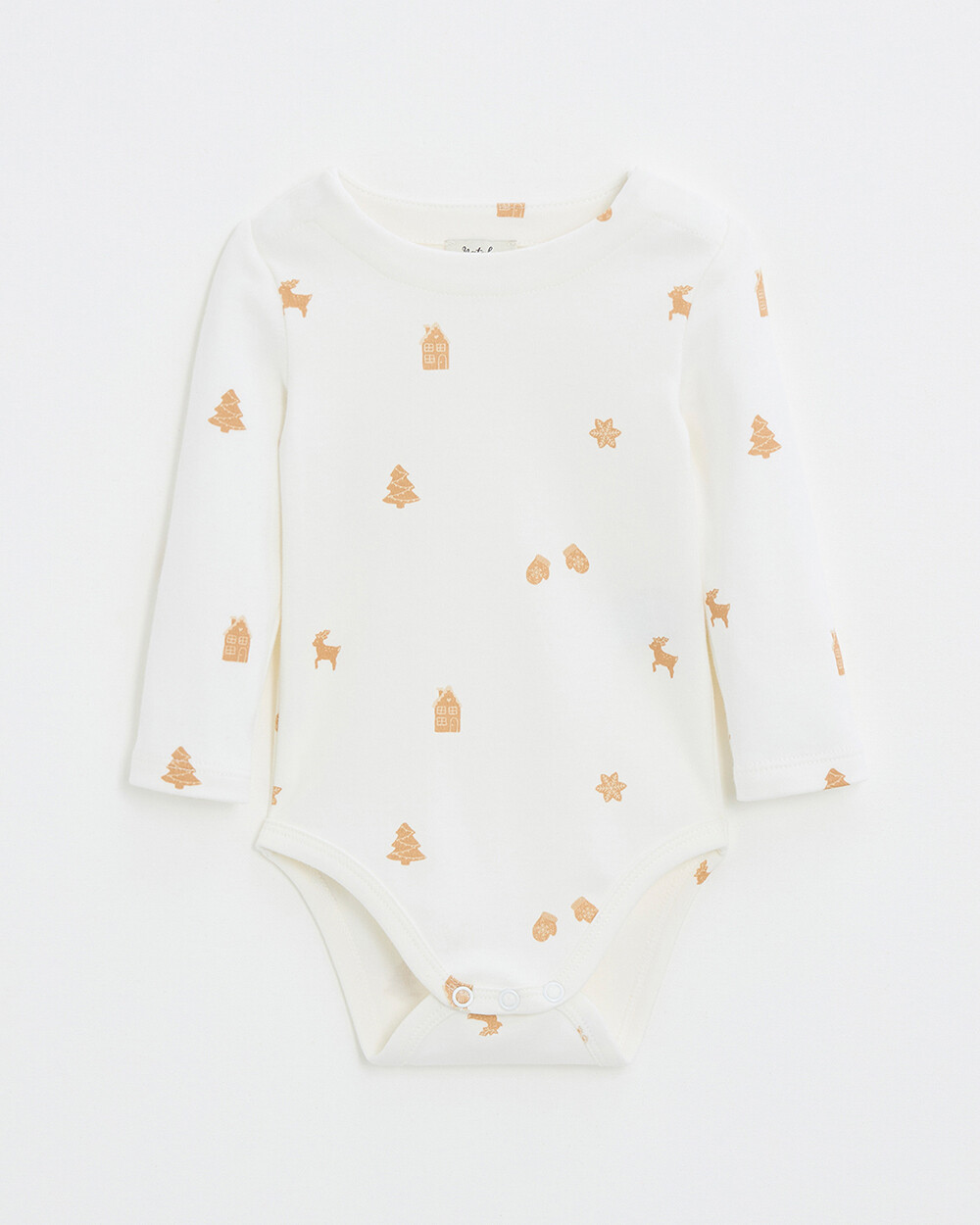 Printed long-sleeved bodysuit Cookie print Natalys