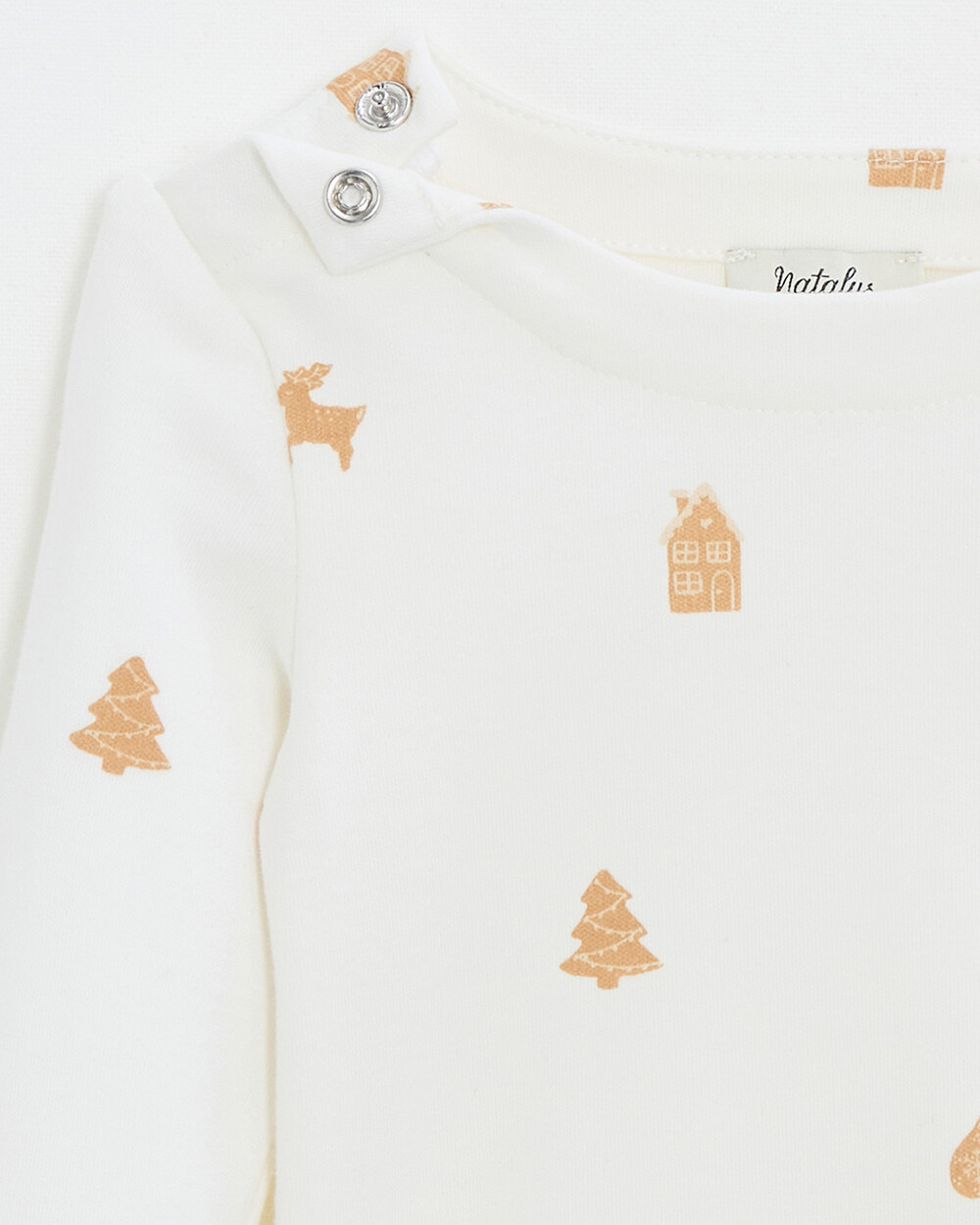Printed long-sleeved bodysuit Cookie print Natalys