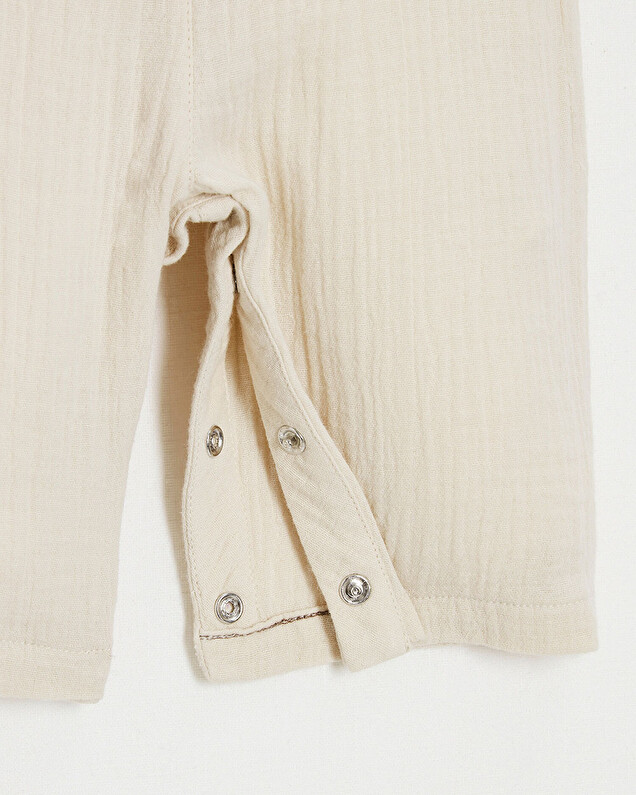 cotton gauze overalls Beige color  Natalys