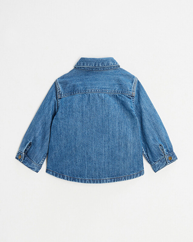 Long sleeve denim shirt Blue color  Natalys