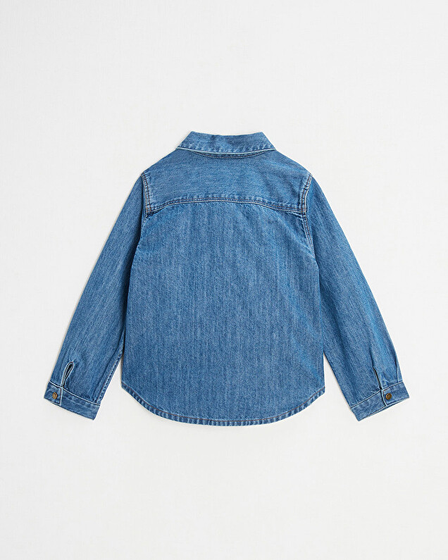 Long sleeve denim shirt Blue color  Natalys