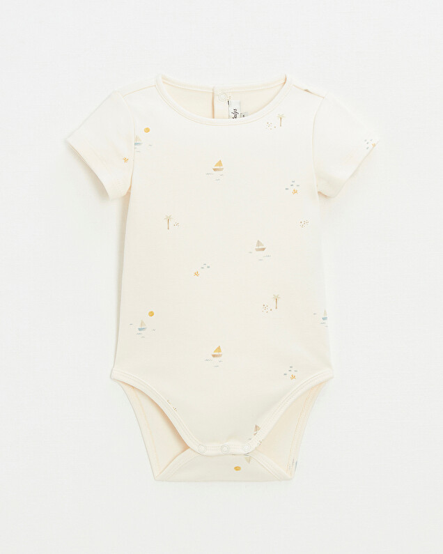 Short sleeve bodysuit Marine print  Natalys