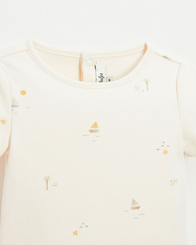 Short sleeve bodysuit Marine print  Natalys
