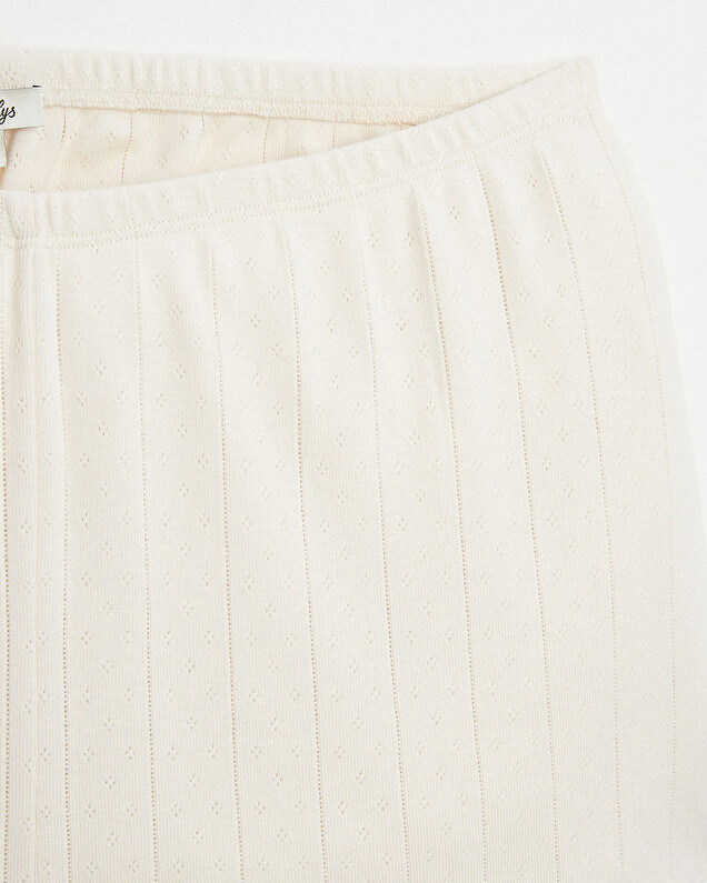 Fancy ribbed shorts Ecru color  Natalys