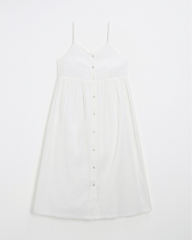 Crepe dress Ecru color  Natalys