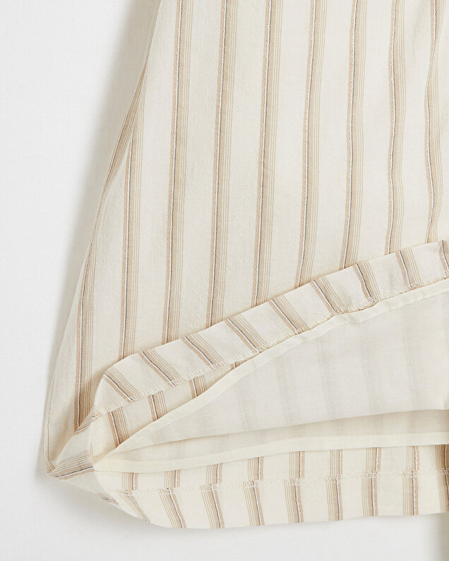 Striped cotton voile dress Ecru color  Natalys