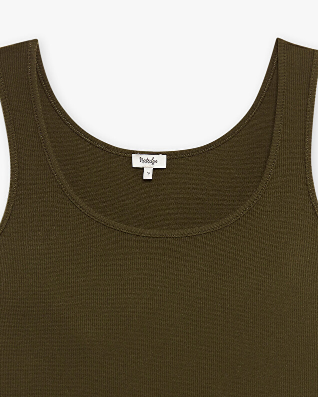 Khaki tank top Khaki color  Natalys