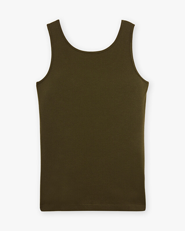 Khaki tank top Khaki color  Natalys
