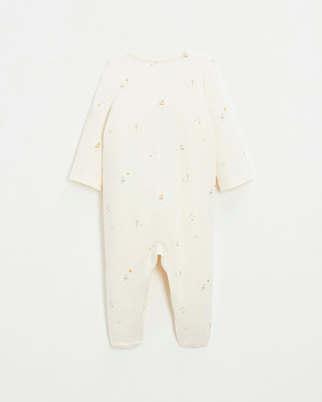 Cotton sleepsuit Marine print  Natalys