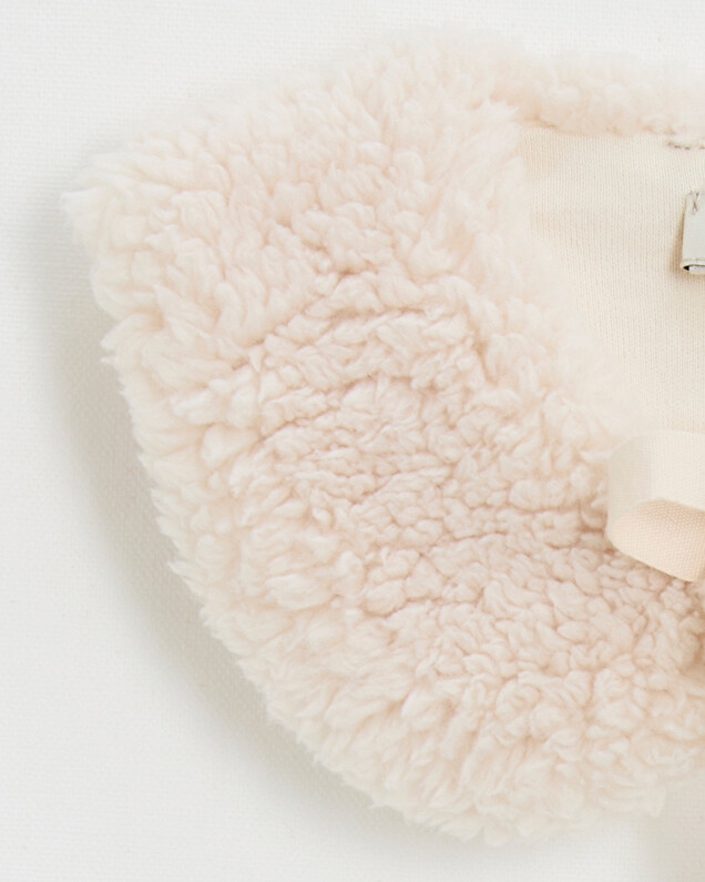 Faux fur collar Beige color  Natalys