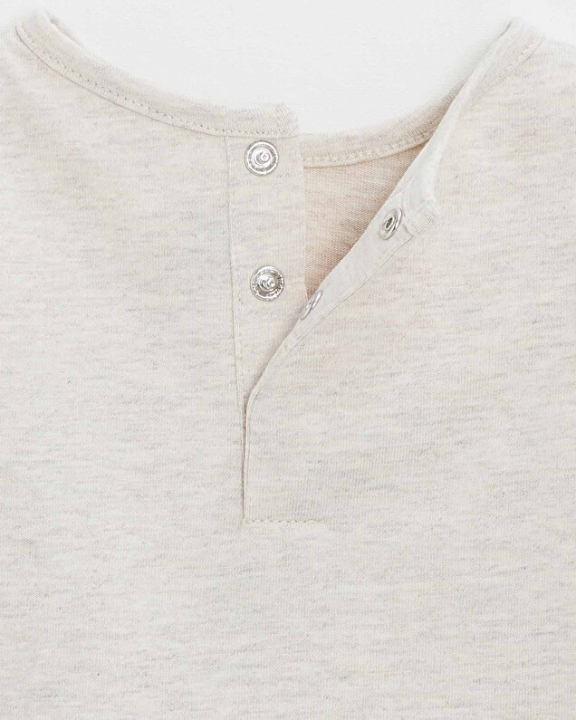 Animated long-sleeved t-shirt Heather beige color  Natalys