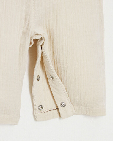 cotton gauze overalls Beige color  Natalys