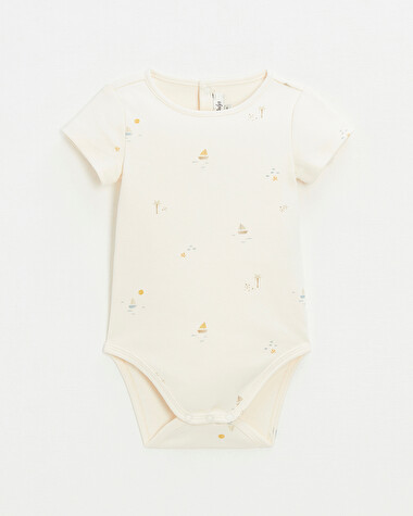 Short sleeve bodysuit Marine print  Natalys
