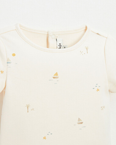 Short sleeve bodysuit Marine print  Natalys