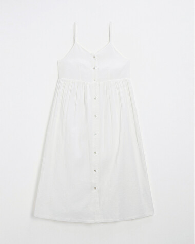 Crepe dress Ecru color  Natalys