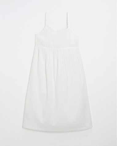Crepe dress Ecru color  Natalys