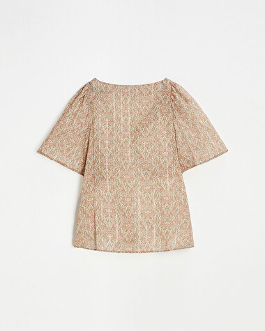 Short sleeve blouse Flower print  Natalys