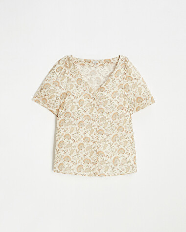 Crepe blouses Indian flower print  Natalys