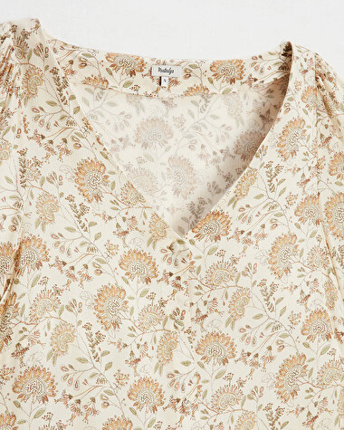 Crepe blouses Indian flower print  Natalys