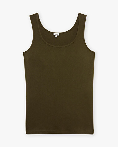 Khaki tank top Khaki color  Natalys
