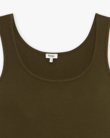 Khaki tank top Khaki color  Natalys