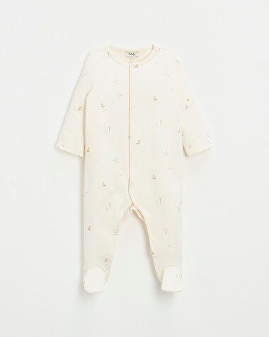 Cotton sleepsuit Marine print  Natalys