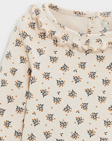 Long sleeve t-shirt Gold button print  Natalys