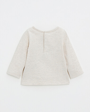 Animated long-sleeved t-shirt Heather beige color  Natalys
