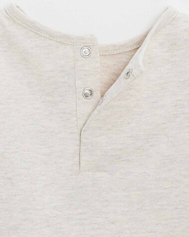 Animated long-sleeved t-shirt Heather beige color  Natalys