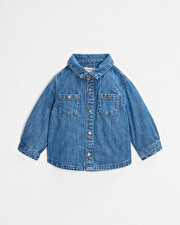 Long sleeve denim shirt Blue color Natalys