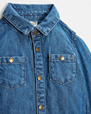 Long sleeve denim shirt Blue color Natalys