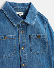 Long sleeve denim shirt Blue color Natalys