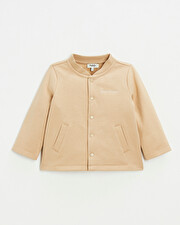 Embroidered fleece vest Camel color Natalys
