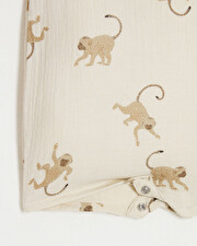 Cotton gauze jumpsuit Monkey print  Natalys
