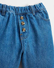 Raw denim Bermuda shorts Dark blue color Natalys
