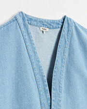 Denim kimono jacket Light blue color  Natalys