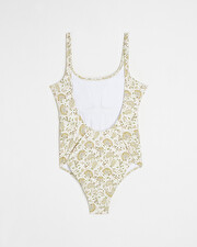UV protection swimsuit Flower print Cache coeur