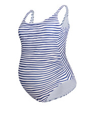 Maternity swimsuit Navy striped  Cache coeur