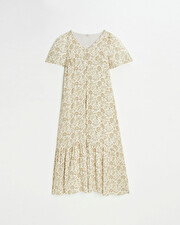 Long dress Indian flower print Natalys