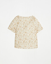 Crepe blouses Indian flower print Natalys