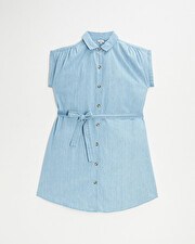 Denim maternity dress Light blue color Natalys